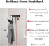 BIRDROCK HOME Oval Hook Coat and Hat Rack, 4 Hooks, Wall Mount, Black Finish