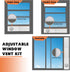 GCGOODS Dryer Vent Window Kit for 4 Inch Dryer Hose, Adjustable Kit with Cover and Universal Sealing Panels