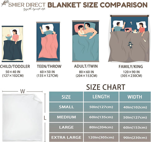 Cozy 60x50in Cute Potato Soft Comfy Flannel Blanket Fluffy Queen Plush Throw Twin Outdoor Picnic Living Room Travel