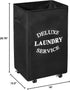 90L WOWLIVE Large Rolling Laundry Basket Wheels Collapsible Tall Laundry Hamper Handle Foldable Dirty Clothing Basket