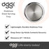 OGGI 14" Round Steel Tray - Decorative Coffee Table, Tea and Bar Serving Tray, Stainless Steel