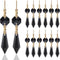 20pcs Black Crystals Prisms Glass Tip Beads Replacement Chandelier Icicle Drop Pendants