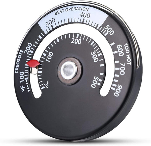 Frienda Wood Stove Thermometer, Magnetic Oven Temperature Meter for Wood Burning Stoves, Avoid Overheating