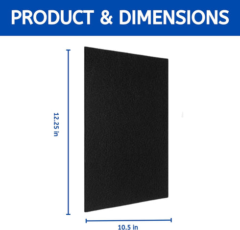 Nispira Replacement Carbon Pre Filter - Set of 4 for Vornado Air Purifier Models
