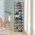 UrMsun 10-Tier Closet Shoe Rack,Space Saving Shoe Storage Tall Shoe Rack Organiser Shelf Non-Woven Fabric Shoe Tower