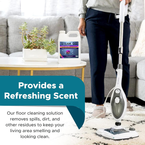 Steam and Go Demineralized Water: Multi-Surface Cleaning Solution for Steam Cleaners, Ideal for Home and Office