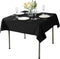 Cupuamon Square Tablecloth 52x52 inch Washable Polyester Fabric for Wedding Party Dining Banquet Decoration (Black)