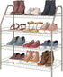 ClosetMaid 4-Tier 12 Closet, Wire Shoe Rack Organizer, Nickel Finish, Easy to Assemble, Holds Pairs, for Bedroom