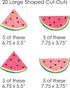 Big Dot of Happiness Sweet Watermelon - 44 Pieces Fruit Party DIY Decorations Clothespin Garland Banner