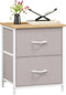 Somdot Nightstand, Small 2 Drawer Dresser End Table, Chest of Drawers, Bedside