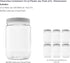 6 Pack of 32 Ounce Plastic Quart Jars with 89RM Leak Proof Seal Lid, Food Grade and BPA Free (32oz, 6pk)