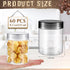 Sliner 60 Pcs 8 oz Plastic Jars with Lids, Clear Round Leakproof Storage Containers for Travel, Face Creams, Kitchen,
