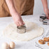 Biscuit Cutter Set - Round Cookie Cutters with Handle, 5 Pieces Stainless Steel Circle Professional Baking Dough Tools
