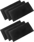 QWORK 6 Pack Black Bar Mat, 12" x 6" Rubber Spill Mat for Cocktail Mixing and Non Slip Glass Drying