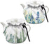 Kettle Cover Teapot Cozy, Insulated Breakfast Pot Cover, 2Pcs Set with Elastic Band for Household, Cactus and Purple