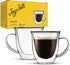 JoyJolt Serene Double Walled Insulated Glasses Coffee Mug Set of 2, 7.4 Ounces