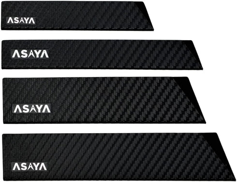 Asaya Professional Knife Edge Guards, Universal Blade Covers, Extra Strength ABS Plastic and BPA-Free Felt Lining (4Pcs)