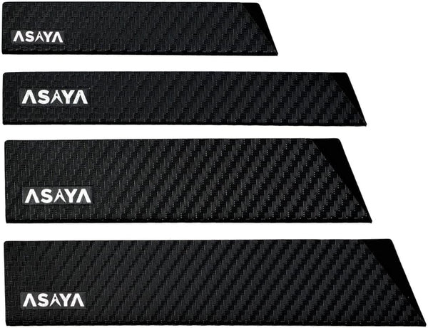 Asaya Professional Knife Edge Guards, Universal Blade Covers, Extra Strength ABS Plastic and BPA-Free Felt Lining (4Pcs)
