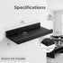 12 5.5inch, 2 Pack Z metnal Wood Floating Shelves, Small Natural Wooden Display Wall Shelf for Picture Ledge, Wall