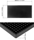 QWORK 6 Pack Black Bar Mat, 12" x 6" Rubber Spill Mat for Cocktail Mixing and Non Slip Glass Drying