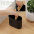 Black Bamboo Electric Toothbrush Holder, Bathroom Storage Organizer for Toothpaste, Floss, Razor on Countertop