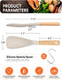 Cooking Spoon for Nonstick Cookwares, Great for Cooking and Serving Durable BPA-Free Matte Silicone, Wood Handle Spoon for Mixing, Scoop, and Scrape (Khaki) by Badiano