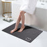 Diatomaceous Earth Bath Mat Rugs, Quick Dry Non Slip Rubber Bottom Bathroom Mat, 17"x32", Dark Grey, Washable