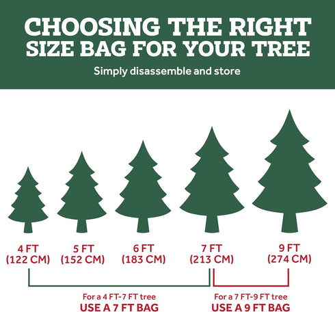 Zober Christmas Tree Storage Bag - Fits 9 Ft Artificial Trees, Waterproof Bag with Strong Handles, Black