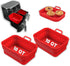 Collapsible 2-Pack Air Fryer Silicone Liners for 10QT NINJA Foodi, Reusable Silicone Pot for Air Fryer Accessories, Red