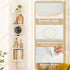 5-Tier (1, Tangkula Corner Shelf Wall Mount, Farmhouse Floating Corner Bookshelf, Industrial Modern Display Shelf