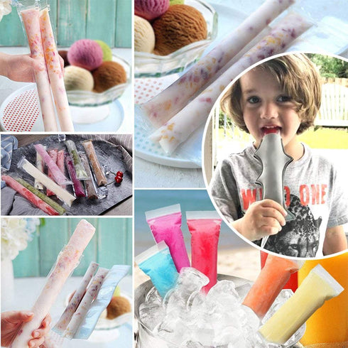 Mermaid and Shark Ice Pop Sleeves Popsicle Holder Bags Freezer Reusable Covers 10 Pc.