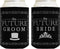 Bridal Shower Gifts 2 Pack Can Coolie Drink Coolers, Future Bride & Groom Wedding Gift, Black