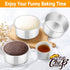 P&P CHEF Set of 4 Cake Pans, Stainless Steel Round Baking Tins for Birthday Wedding, Leak-proof & Easy Clean, 4 Inch.