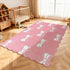 Pink Bow Area Rug,4x6 Solid Color Aesthetic Carpets for Living Room Nursery