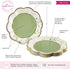 Kate Aspen Sage Green Party Decorations, Eucalyptus Floral Print 7 in. Decorative Paper Plates, Set of 16 for Showers