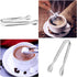 TTSAM 4 Pcs Ice Tongs, Mini Serving Tongs, 304 Stainless Steel, Silver, 4.33 x 0.63 inches