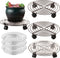 3 Packs Large Metal Plant Caddy with Wheels 13" Heavy-duty Wrought Iron