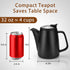 32 oz Ceramic Teapot with Infuser, Loose Leaf Tea Pot Ceramic with Removable Stainless Steel Infuser, Mess-Free Loose