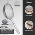Walfos Fine Mesh Strainers Set, Premium Stainless Steel Colanders and Sifters with Reinforced Frame, Perfect for