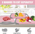 Plastic Chopping Board Set of 4 for Kitchen, Non-Slip Feet, Deep Drip Juice Groove, Dishwasher Safe (Pink/Gray)