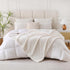 9090 Cozy Cream White Sherpa Fleece Throw Blanket for Couch Sofa Bed,Super Soft Plush Double Side Thick Flannel Blanket