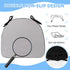 Set 1 D-Shaped,40D 17"x16"x2"Black Dining Room Chair Seat Pads for Chairs of Foam,Work Bar Farmhouse Office Kitchen