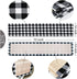 Senneny Christmas Table Runner 14 x 72 Inch, Burlap & Cotton Black White Plaid Reversible Buffalo Check for Holiday