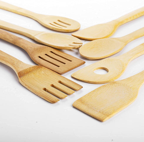 DEAYOU 16 PCS Bamboo Wood Spoons Set - Cooking Utensils for Everyday Use, Perfect for Housewarming Gifts