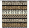 Brown Leopard Print Shower Curtain, 70x70 Inch, Geometric Stripes Patchwork Creative Art Bathroom Decor with Hooks