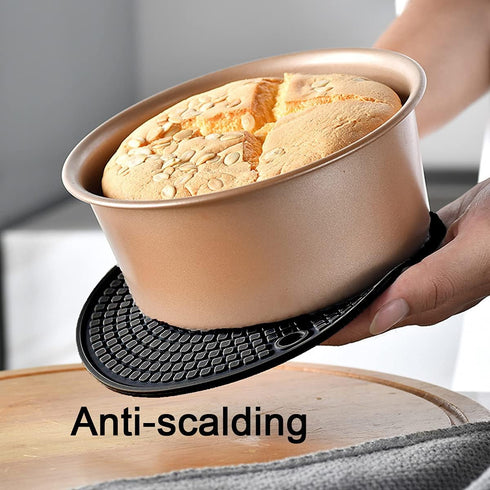 2 Pcs Round Silicone Trivets Pot Holder Mats, Extra Thick Silicone Trivets Heat Resistant hot Pads, Non-Slip Insulation