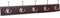 BIRDROCK HOME Tri Hook Coat Rack - 5 Hooks, Wall Mount Hat Rack, Brown Finish