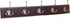 BIRDROCK HOME Tri Hook Coat Rack - 5 Hooks, Wall Mount Hat Rack, Brown Finish