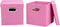 Household Essentials Cube Set with Lids, Pink, 2-Pack for Storage