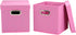 Household Essentials Cube Set with Lids, Pink, 2-Pack for Storage